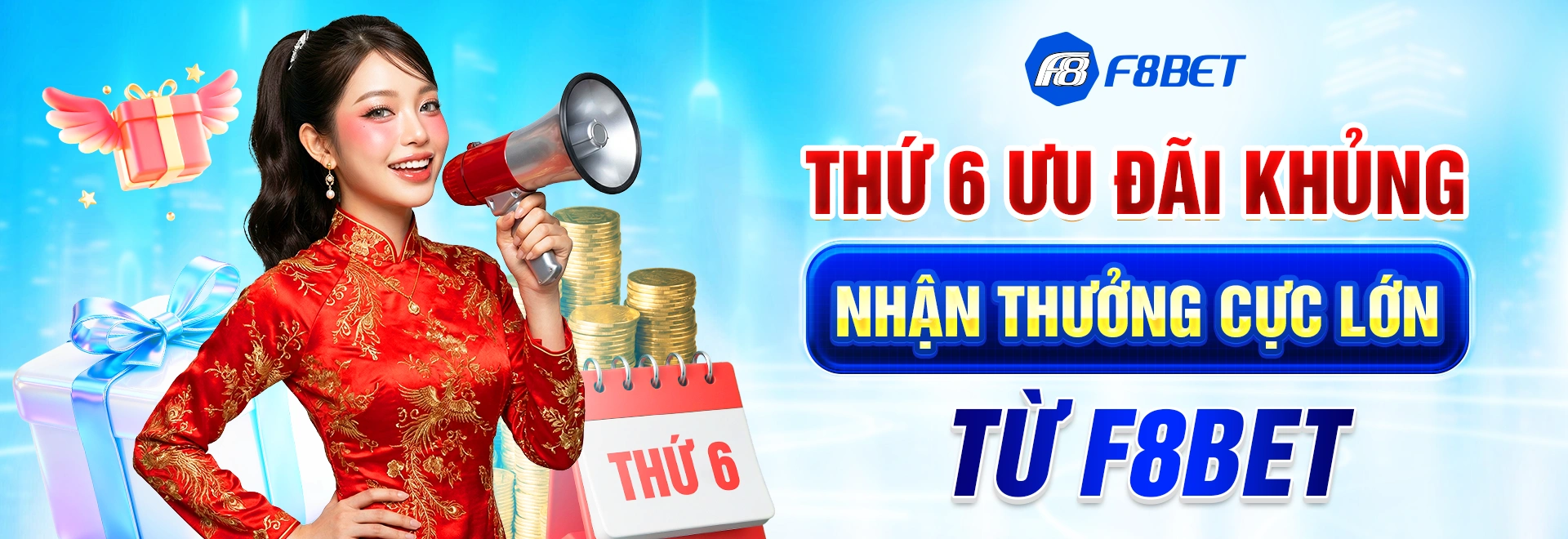 banner f8bet thứ 6 ưu đãi khủng nhận thưởng lớn